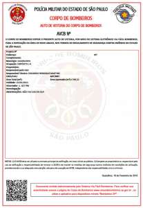 Exemplo de certificação AVCB